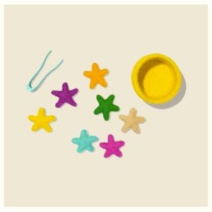 Lovevery tweezers and felt stars